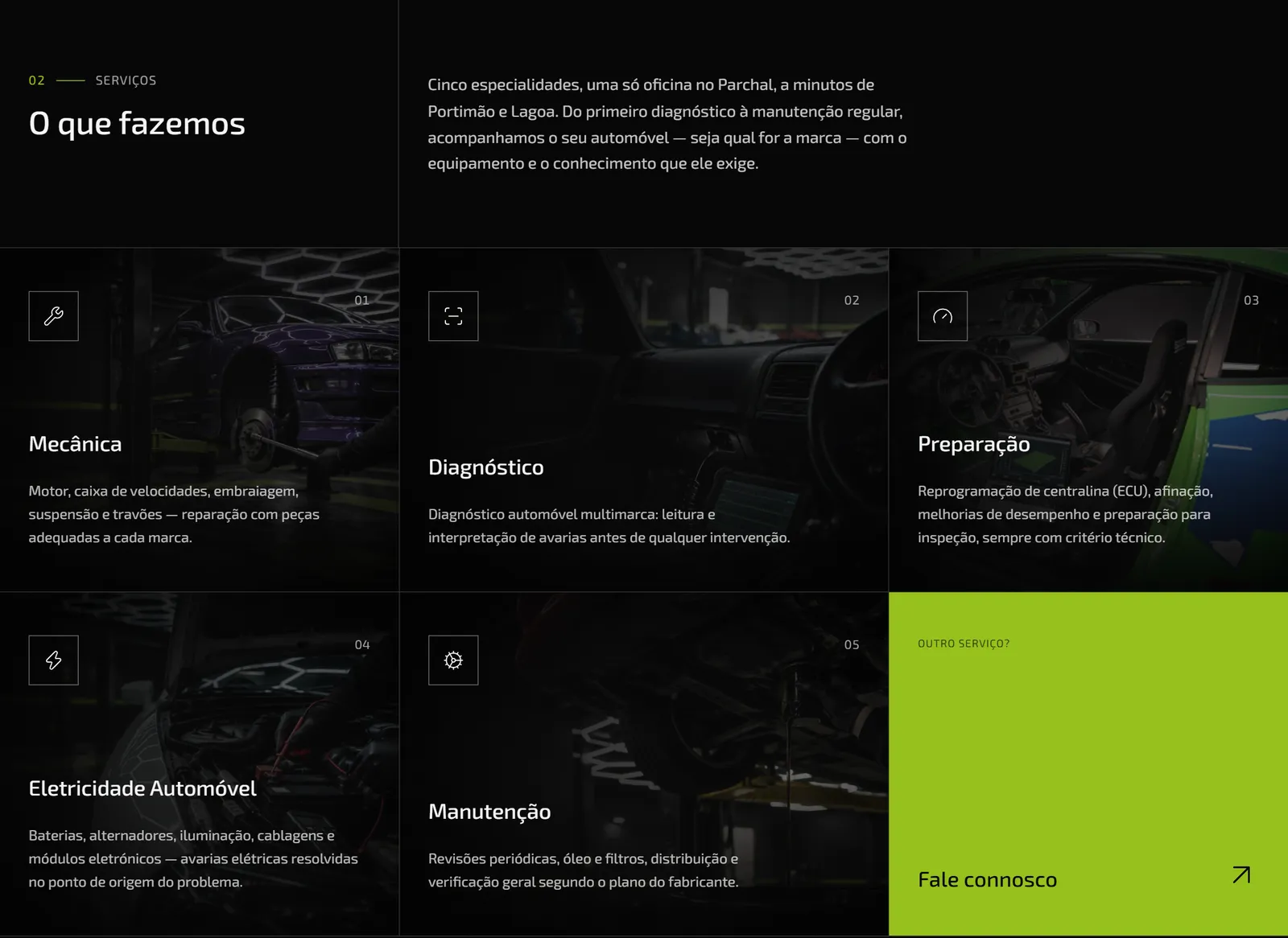 RKMotors — secção de serviços